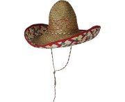 Kapelusz Słomkowy Meksykański Sombrero 50 cm Ciemny Stroje Party