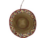 Kapelusz Słomkowy Meksykański Sombrero 50 cm Ciemny Stroje Party