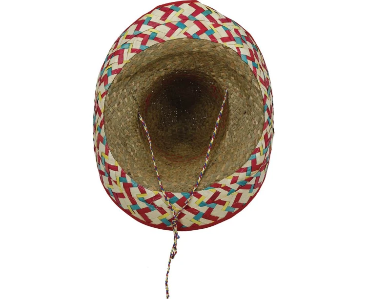 Kapelusz Słomkowy Meksykański Sombrero 50 cm Ciemny Stroje Party