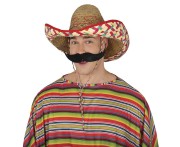 Kapelusz Słomkowy Meksykański Sombrero 50 cm Ciemny Stroje Party