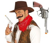 Pistolet Rewolwer 25 cm Rekwizyt Kowboj Gangster Przebranie Party
