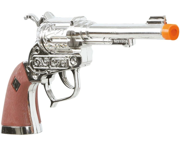 Pistolet Rewolwer 25 cm Rekwizyt Kowboj Gangster Przebranie Party