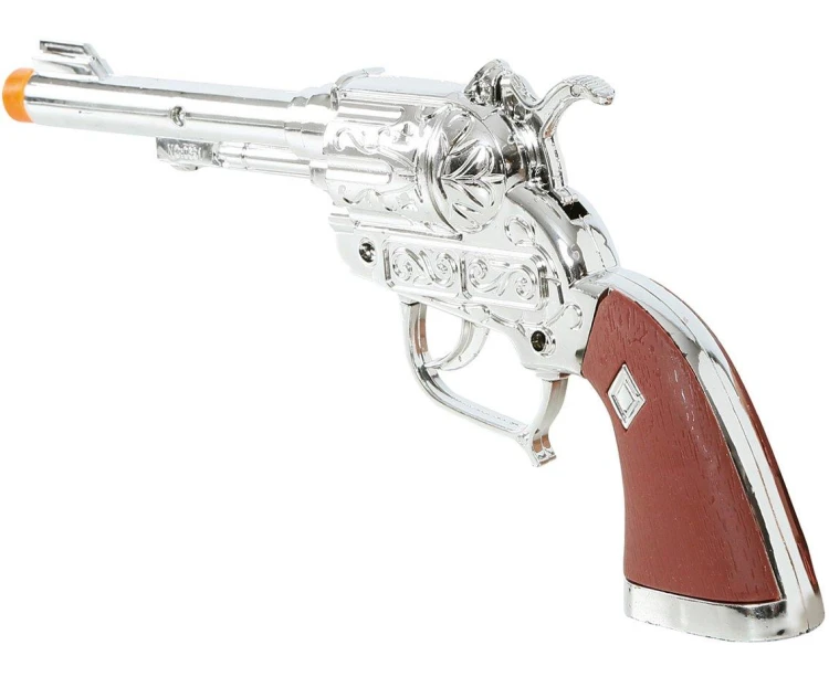 Pistolet Rewolwer 25 cm Rekwizyt Kowboj Gangster Przebranie Party