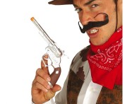 Pistolet Rewolwer 25 cm Rekwizyt Kowboj Gangster Przebranie Party
