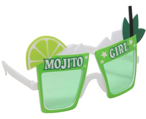 Okulary Mojito Girl Imprezowe Śmieszne Okulary Drink Party