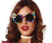 Okulary Kule Dyskotekowe Śmieszne Okulary Disco Party Lata 70 80
