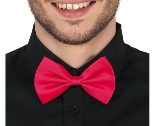 Mucha Fuksjowa 11 cm Muszka Różowa Elegancka do Garnituru Strój