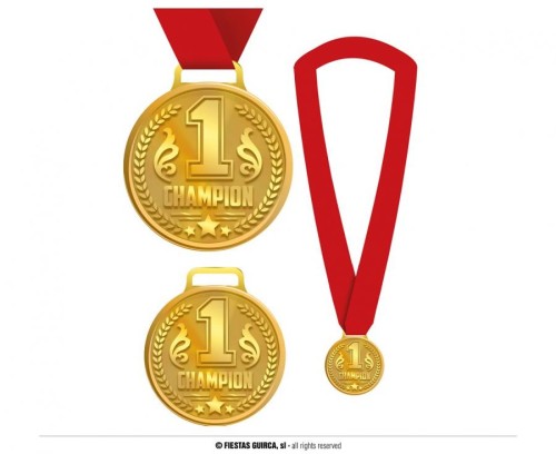 Medal Champion 1 Złoty 6 cm Złoty Medal Dla Zwycięzcy Nagroda Party