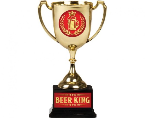 Puchar Beer King 20 cm Statuetka Król Piwa Śmieszny Prezent Kawalerski