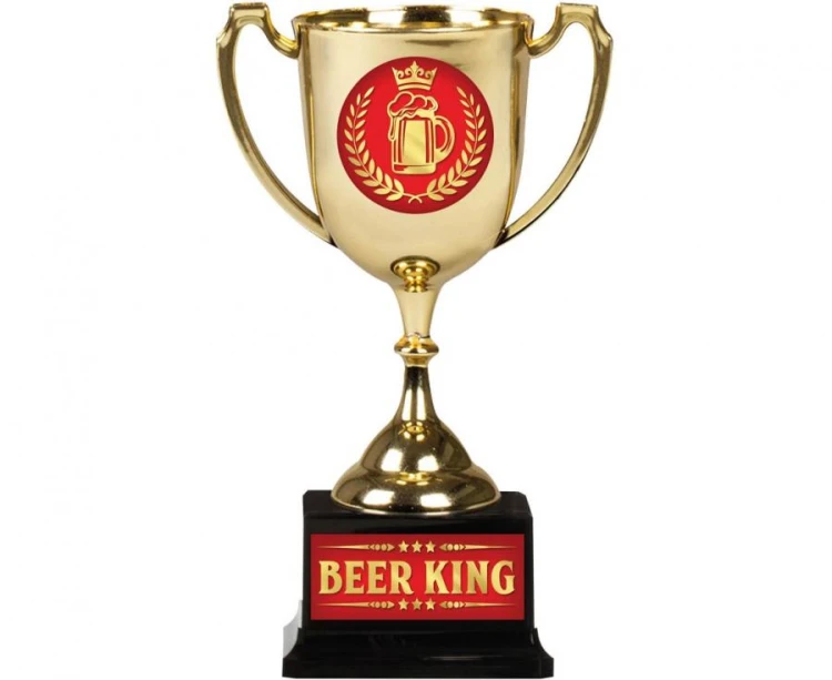 Puchar Beer King 20 cm Statuetka Król Piwa Śmieszny Prezent Kawalerski
