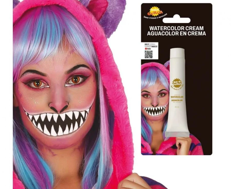 Farba do Twarzy Biała W Tubce 20 ml Charakteryzacja Halloween Party