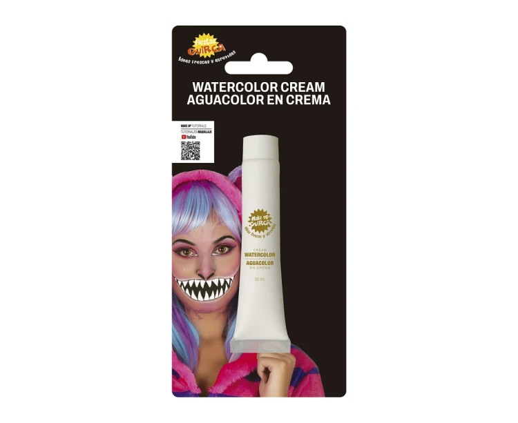 Farba do Twarzy Biała W Tubce 20 ml Charakteryzacja Halloween Party