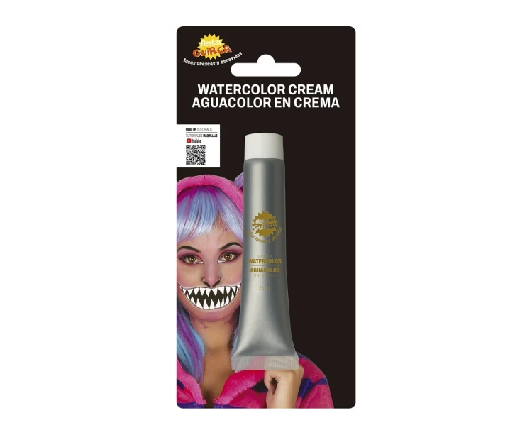Farba do Twarzy Srebrna w Tubce 20 ml Charakteryzacja Makijaż Party