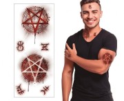 Tatuaże Zmywalne Tymczasowe SATANISTYCZNE Opętanie Mroczne Halloween 14x30
