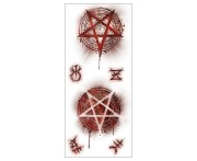 Tatuaże Zmywalne Tymczasowe SATANISTYCZNE Opętanie Mroczne Halloween 14x30