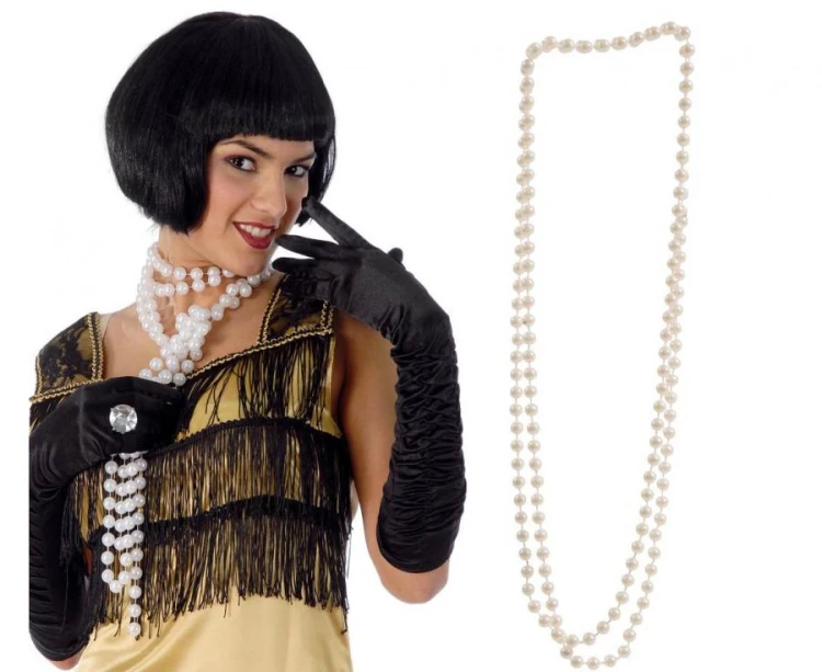 Naszyjnik z Perieł Długi 140 cm Perły Lata 20 Wielki Gatsby Party