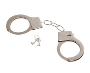 Kajdanki Metalowe Rekwizyt Policjant Więzień Przebranie Party