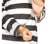 Kajdanki Metalowe Rekwizyt Policjant Więzień Przebranie Party