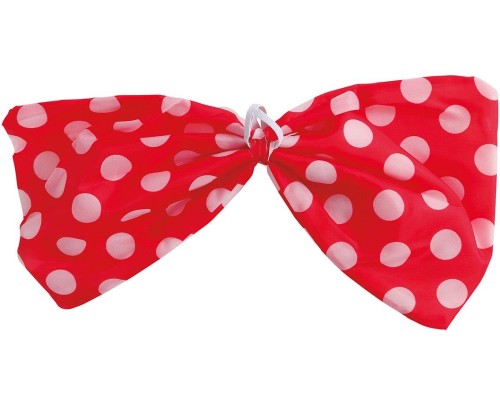 Mucha Duża Czerwona W Białe Grochy 36 cm Klaun Przebranie Party