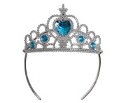 Korona Tiara Diadem Księżniczki Niebieskie Kamienie Kryształki
