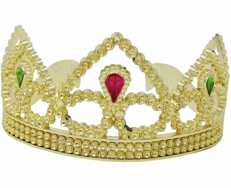Tiara Złota Korona Diadem Dla Księżniczki Błyszcząca Strój