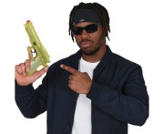 Pistolet Metaliczny Złoty 22 cm Rewolwer Przebranie Gangster Party