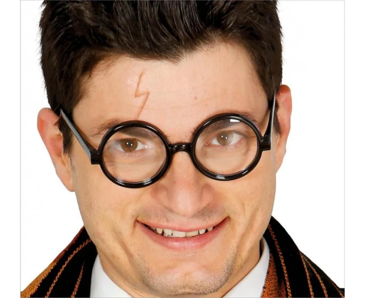 Okulary Czarodzieja Magika Okrągłe Harry Potter Czarne Oprawki