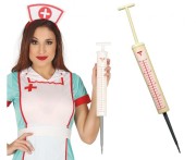 Strzykawka Gigant 52 cm Rekwizyt Lekarza Pielegniarki Przebranie Party