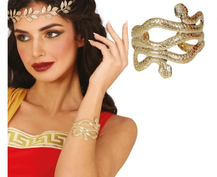 Bransoletka Wąż Złota 5.5 cm Biżuteria Kleopatra Przebranie Party