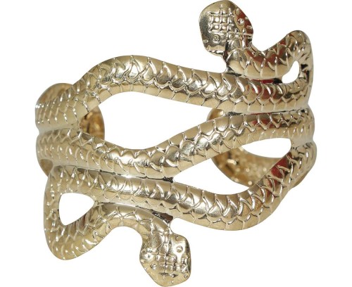 Bransoletka Wąż Złota 5.5 cm Biżuteria Kleopatra Przebranie Party