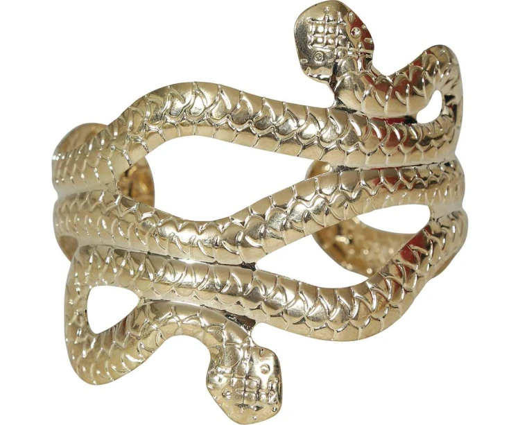 Bransoletka Wąż Złota 5.5 cm Biżuteria Kleopatra Przebranie Party