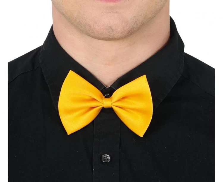 Muszka Żółta 11 cm Mucha Elegancka Męska Dziecięca Strój Party