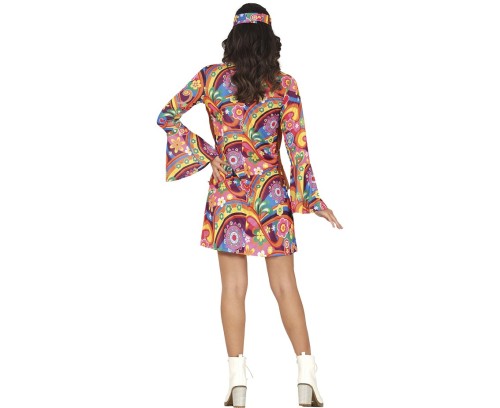 Strój Hipiski Kostium Dzieci Kwiaty Przebranie Hippie Lata 60 70 S 36-38