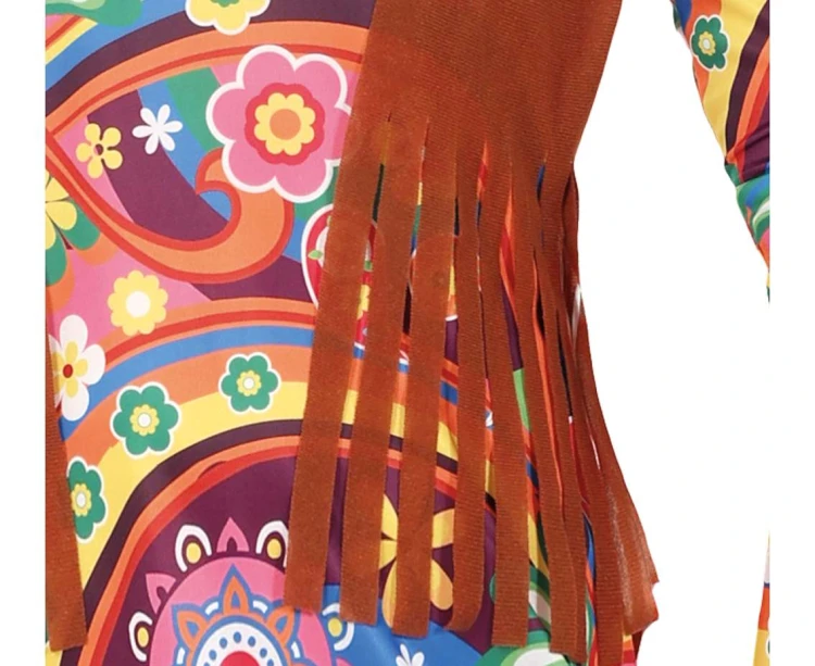 Strój Hipiski Kostium Dzieci Kwiaty Przebranie Hippie Lata 60 70 S 36-38