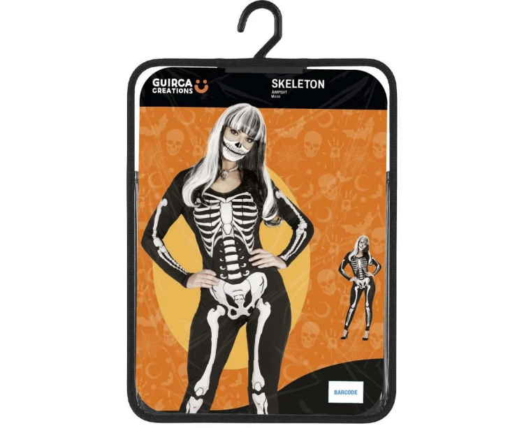 Kostium Szkieletorki Strój Halloween Damski Przebranie Kościotrup M  38/40