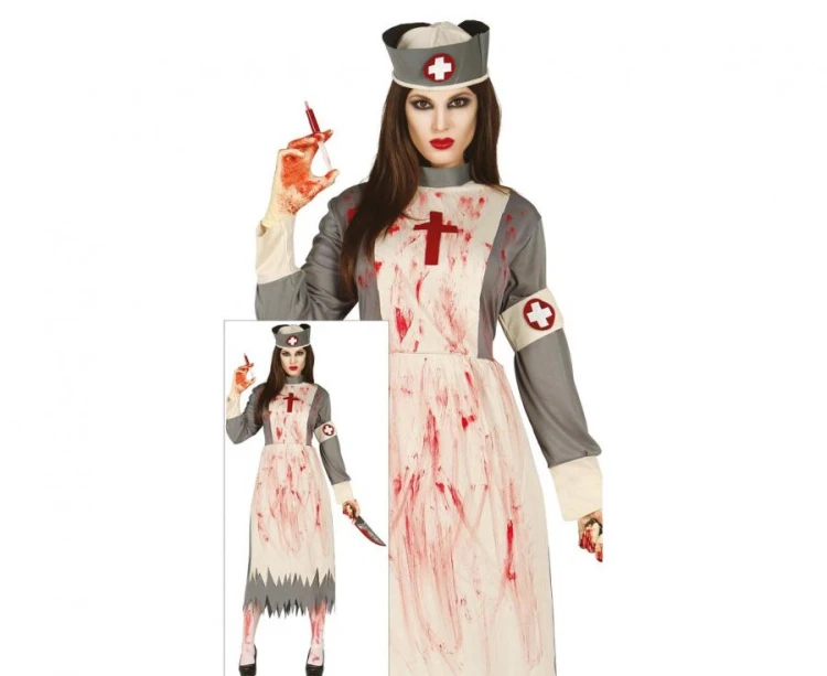Strój Pielęgniarka Zombie Przebranie Pielęgniarki Kostium Halloween M 38 40