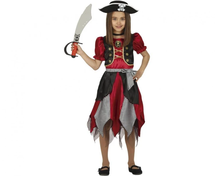 Strój Piratki dla Dziewczynki Pirat Przebranie Kostium Bal 10-12Lat 146 152