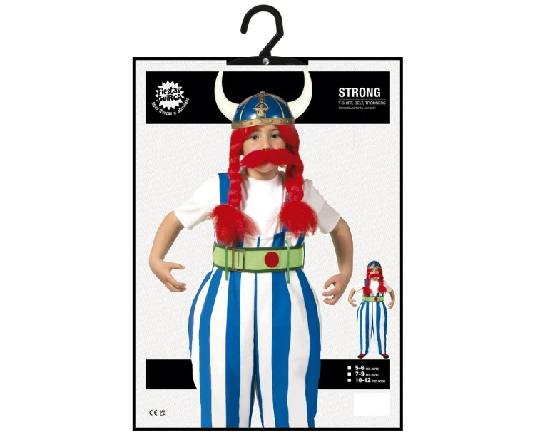 Strój Gala Kostium Gal Przebranie Dziecięce Asterix Bal 4-6 Lat 110-116