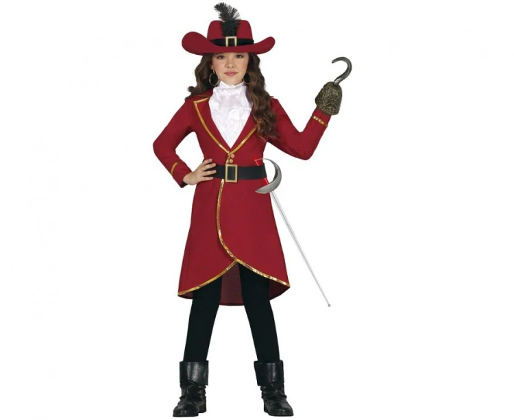 Strój Kapitan Korsarzy Dla Dziewczynki Kostium Piratka Przebranie 5-6L 123