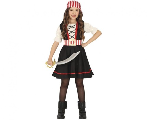 Strój Piratki Dla Dziewczynki Kostium Pirat Przebranie Chusta 7-9 Lat 137