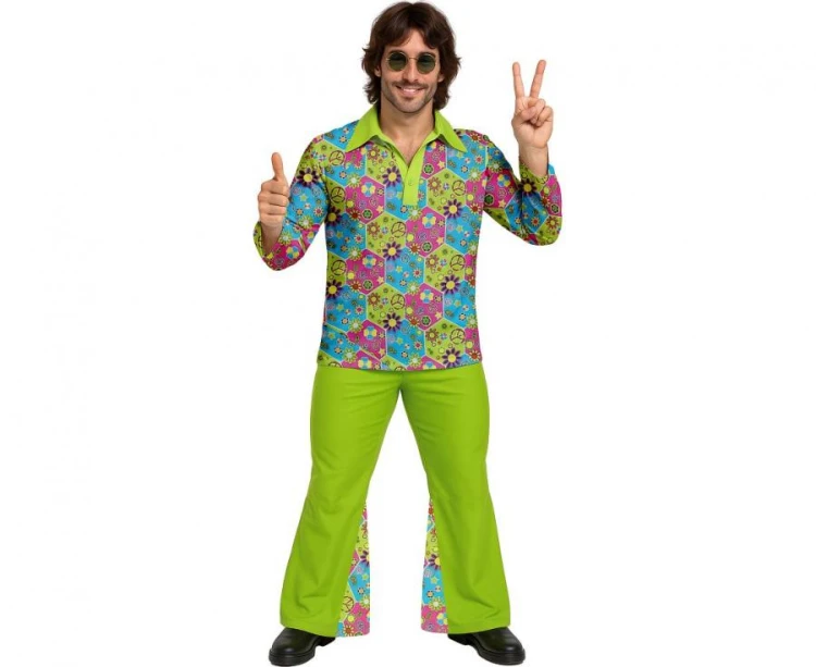 Strój Hipisa Dzieci Kwiaty Kostium Hippie Przebranie Lata 60 70 L 52-54