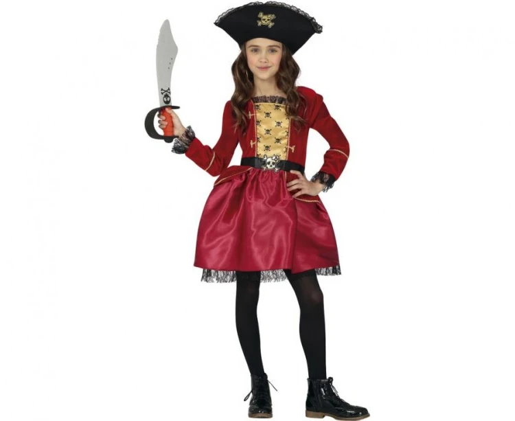 Strój Piratki Dla Dziewczynki Kostium Pirat Przebranie Dziecięce 5-6 L 123
