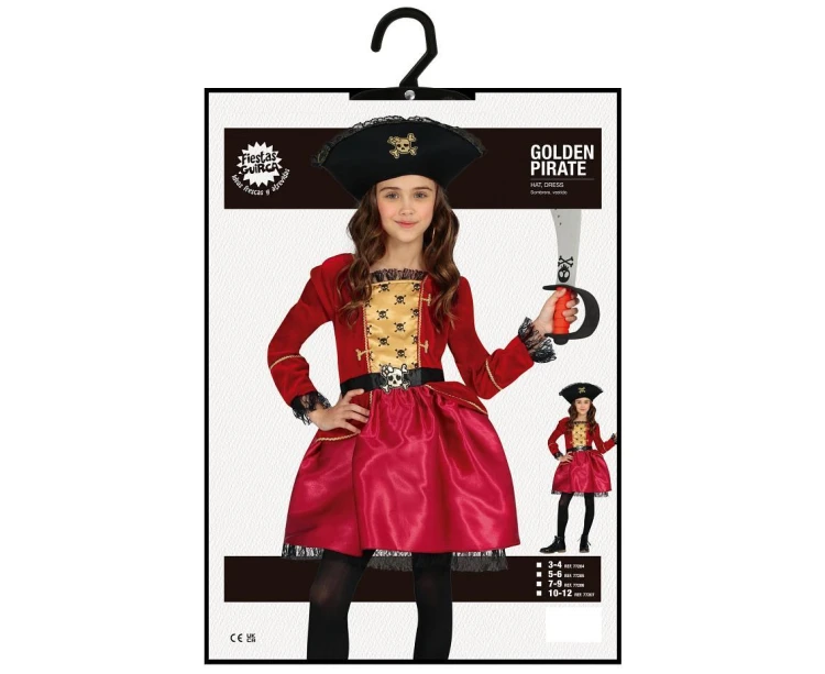 Strój Piratki Dla Dziewczynki Kostium Pirat Przebranie Dziecięce 5-6 L 123
