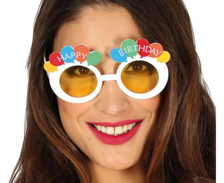 Okulary Happy Birthday Imprezowe - Śmieszne Okulary Urodzinowe