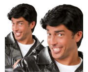 Peruka Męska Elvis Grease Lata 50 - Czarna Z Pompadour Rock