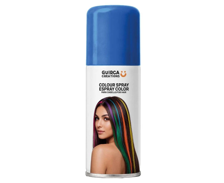 Spray Koloryzujący Do Włosów Niebieski 125 ml Lakier Zmywalny Party