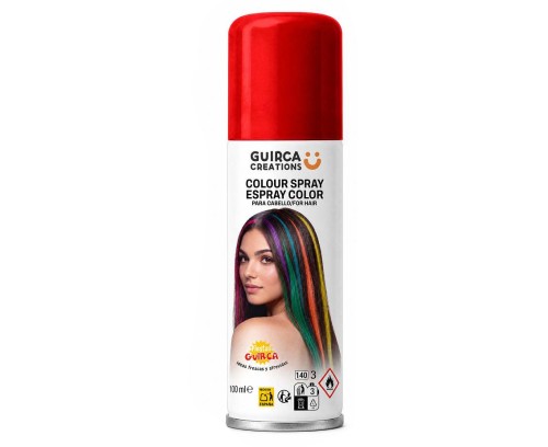 Spray Koloryzujący Do Włosów Czerwony 125 ml Lakier Zmywalny Party
