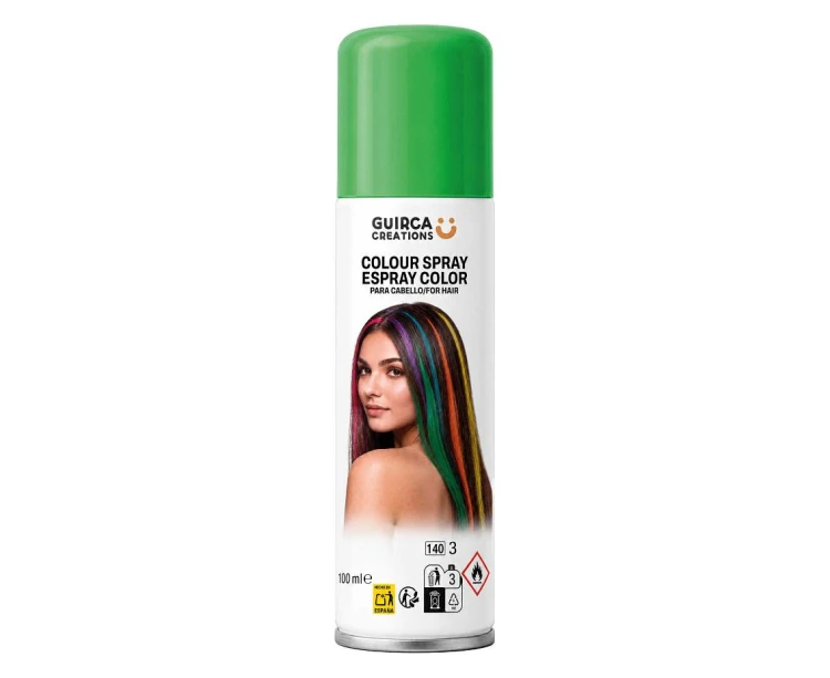 Spray Koloryzujący Do Włosów Zielony 125 ml Lakier Zmywalny Party