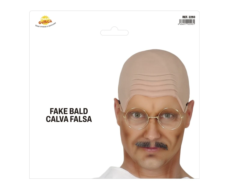 Sztuczna Łysina Czepek Lateksowy - Maska Mnich Doktor Charakteryzacja