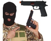Czarny Pistolet 23 cm Plastikowy Rekwizyt Do Stroju Przebranie Party